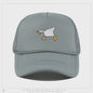 Unieke Geborduurde Baseball Cap met Gans Patroon - Casual Stadsstijl