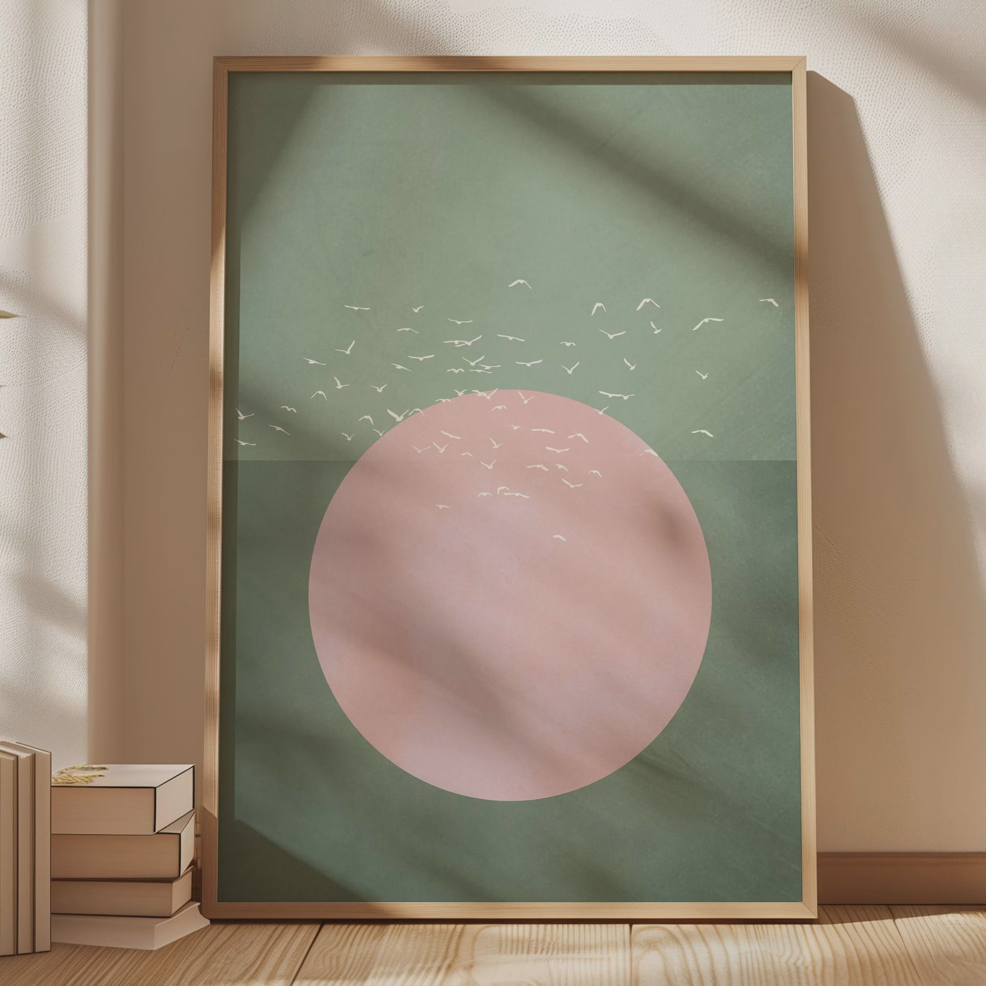 Abstracte Blauwe Wolken Poster - Minimalistische Canvas Muurkunst voor Moderne Woonkamer