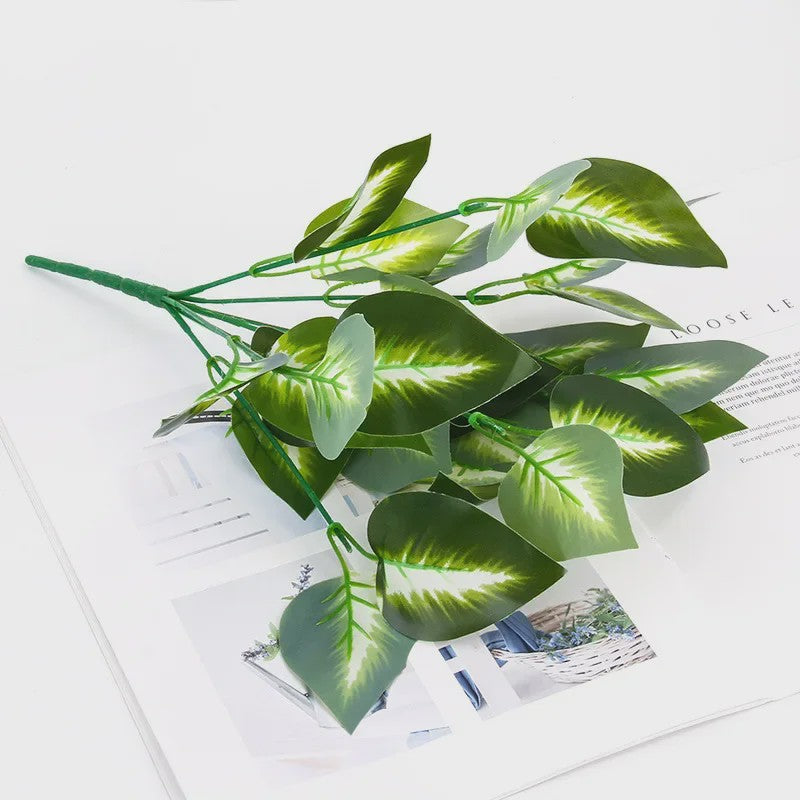 Zijden Schildpadblad Plantenbladeren - Kunstmatige Dieffenbough Decoratie voor Woonkamer
