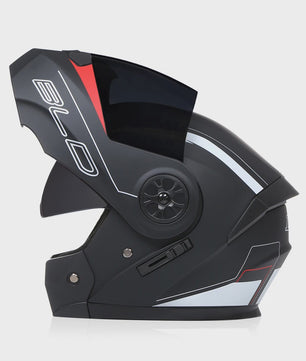BLD Modulaire Flip-Up Motorhelm met Dubbele Lens - Veiligheid & Comfort voor Motocross