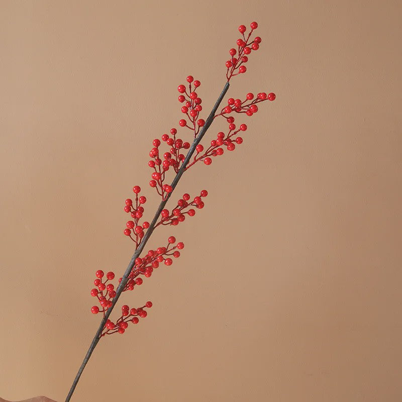 Decoratieve Takken met Rode Bessen en Gouden Bladeren - Chinees Nieuwjaar & Lente Decoratie