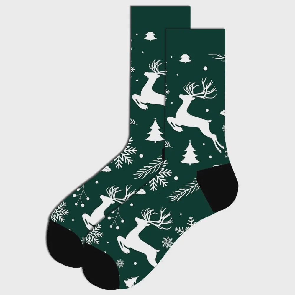 Vrolijke Kerstsokken Heren - Katoen - Feestelijke Patronen
