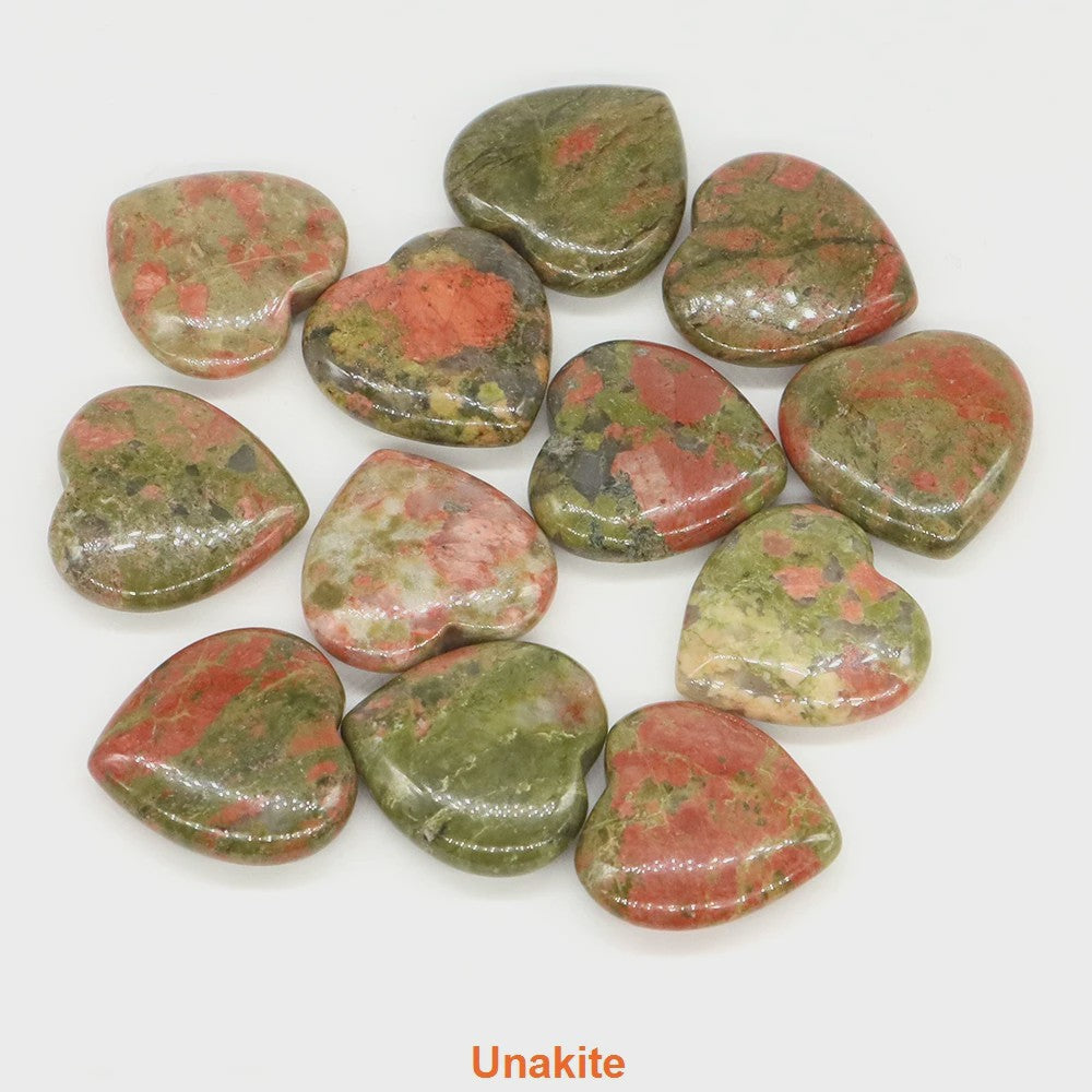 Natuurlijke Hartvormige Kristalstenen (20mm) - Amethist, Edelsteen voor DIY & Decoratie