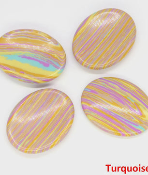 7 Chakra Kristallen Worry Stones - Ovalen Massage & Meditatie Edelstenen (35x45mm)