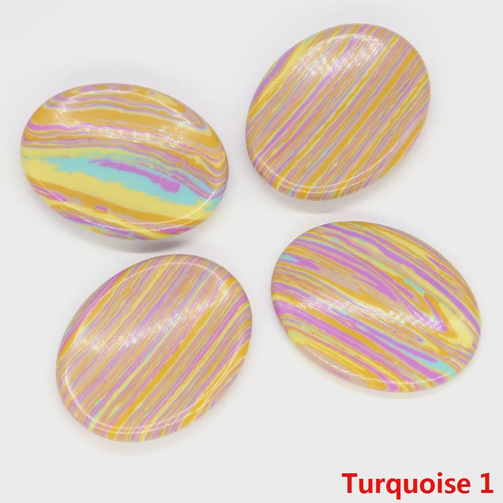 7 Chakra Kristallen Worry Stones - Ovalen Massage & Meditatie Edelstenen (35x45mm)