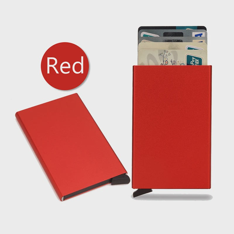 RFID Kaarthouder Portemonnee - Slank Metalen Pop-Up Wallet voor Heren & Dames