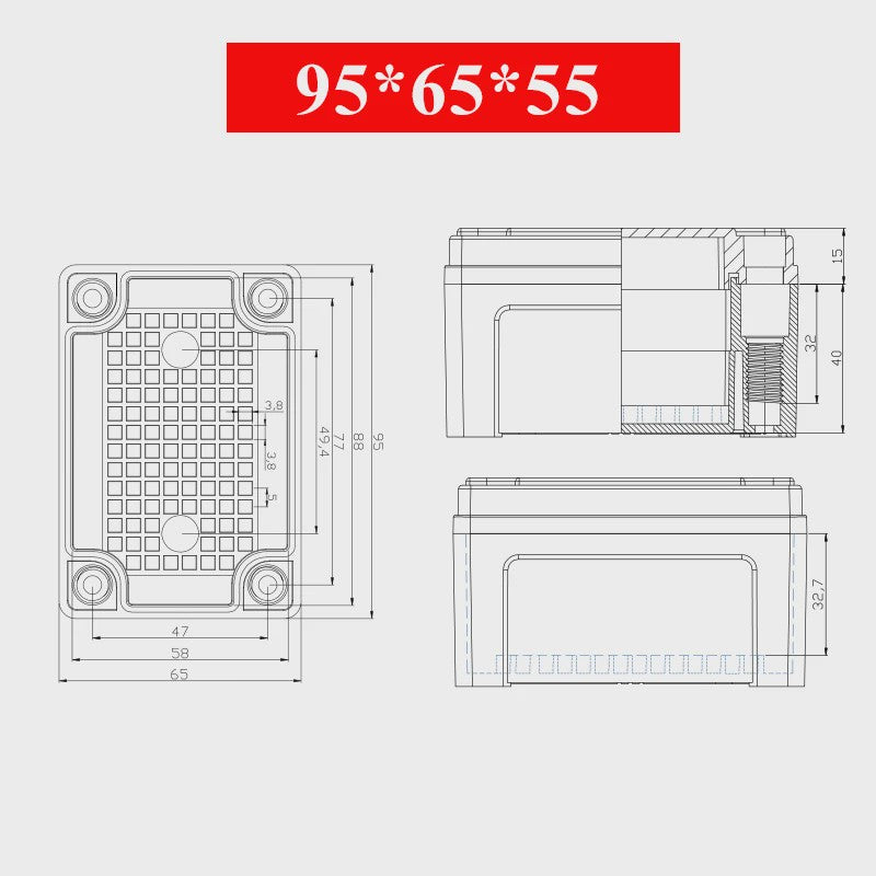 Waterproof Plastic Enclosure Box Electronic Electrical Project Box ABS Outdoor Junction Box Housing IP67 Project Instrument Case
