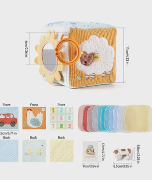 Montessori Stoffen Tissue Box Speelgoed - Educatief Sensorisch Speelgoed voor Baby's met Vinger Oefening