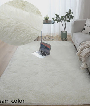 Luxe Witte Pluizige Vloerkleed - Zacht & Antislip voor Woonkamer & Slaapkamer