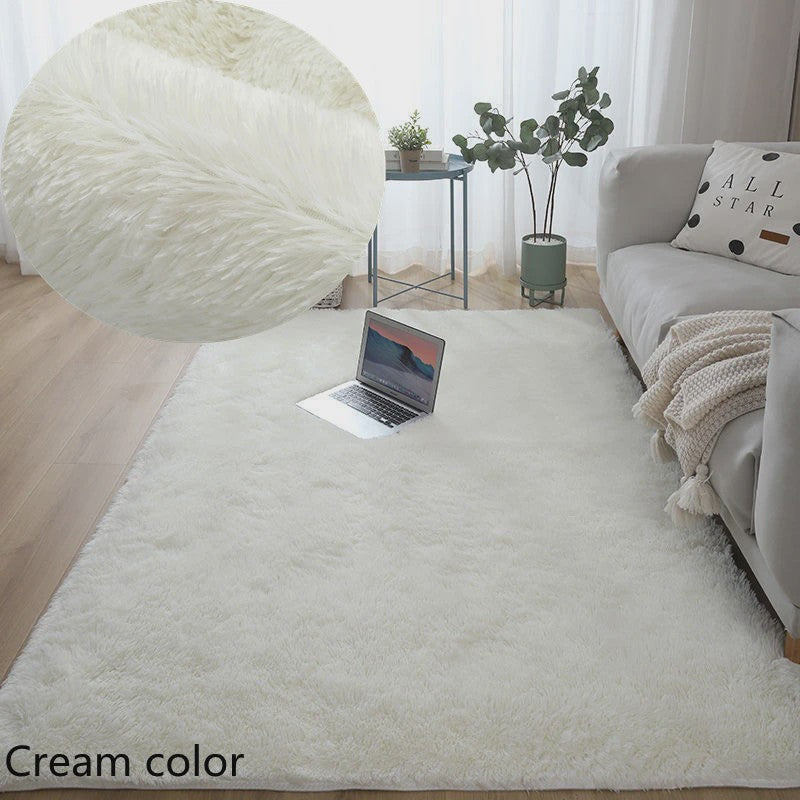 Luxe Witte Pluizige Vloerkleed - Zacht & Antislip voor Woonkamer & Slaapkamer