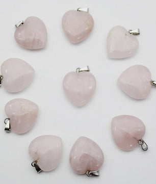30x Natuursteen Hart Hangers (Amethist/Kwarts/Agaat) - DIY Sieraden Maken