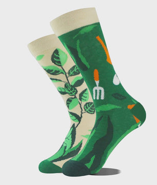 Grappige Heren Sokken met Dierenprint - Katoen, Mid-Length, Asymmetrisch Design