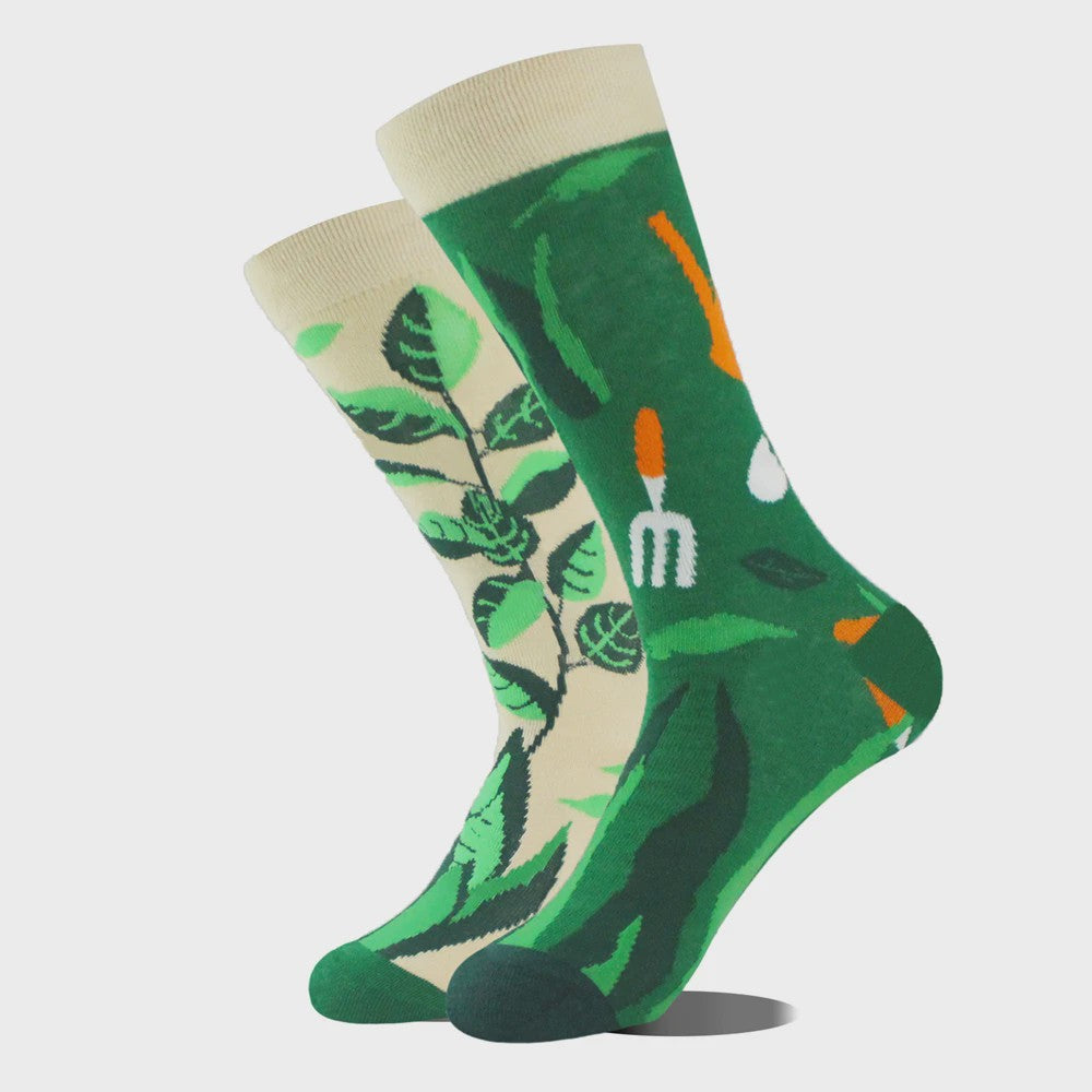 Grappige Heren Sokken met Dierenprint - Katoen, Mid-Length, Asymmetrisch Design