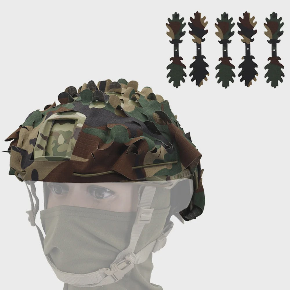Tactische FAST Helm Cover met Laser Cutting 3D Camouflage - Jacht & Outdoor Accessoires