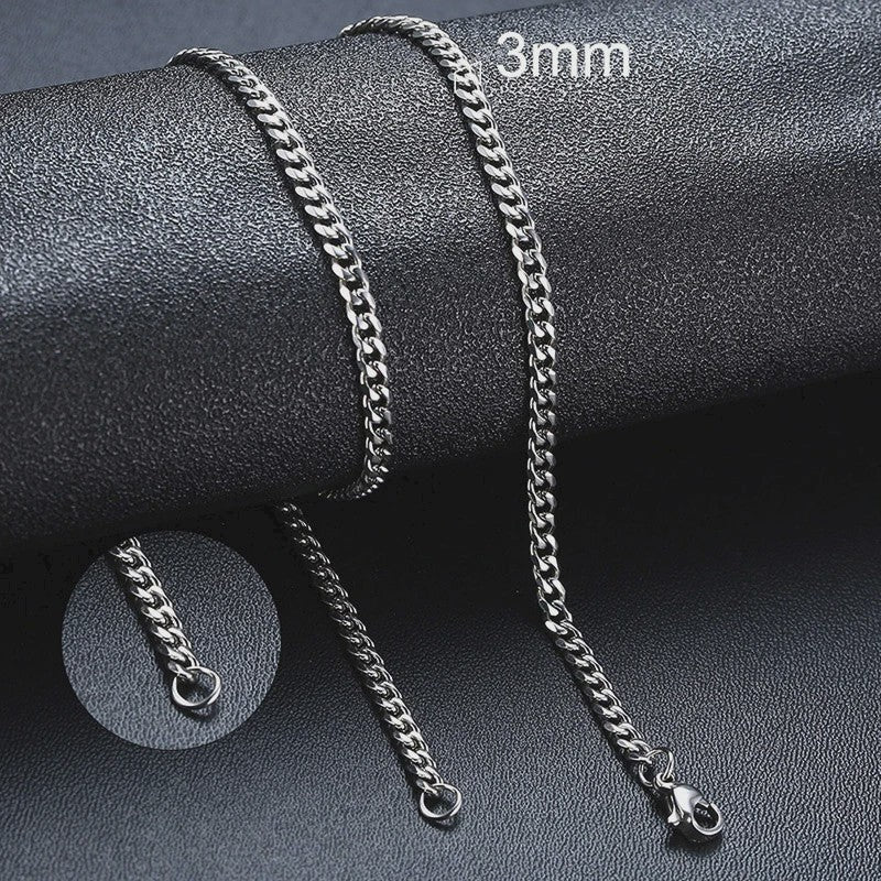 Klassieke Cuban Chain Ketting Heren Dames - Roestvrij Staal (3-11mm)