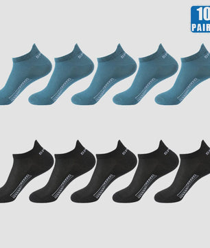 5/10 Paar Katoenen Sneakersokken Heren & Dames - Ademend Mesh & Comfortabel