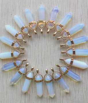 Natuurlijke Groene Aventurijn Kristal Pilaren Hangers - 24 Stuks Set voor Sieraden Maken