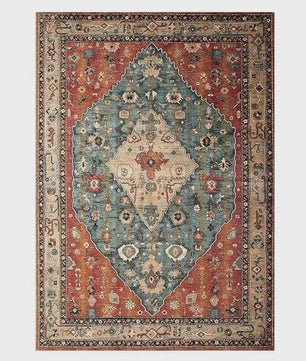 Wasbaar & Opvouwbaar Perzisch Retro Vloerkleed | Zacht Imitatie Kasjmier voor Woonkamer, Slaapkamer & Hal