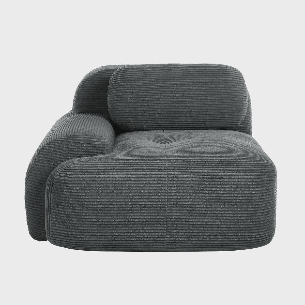 Moderne Corduroy Fauteuil Zonder Armleuningen met Kussen - SediaXL