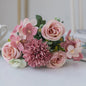 Retro Zijden Bloemenboeket: Vintage Rozen, Hortensia & Pioen voor Bruid & Decoratie