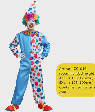 Grappig Clown Kostuum Heren - Joker & Magiër Outfit voor Feest & Optreden