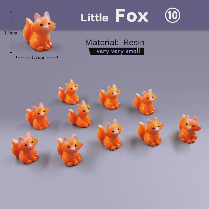 Set van 10 Miniatuur Dierenfiguren: Tuin, Sprookjes & Decoratie