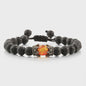 Verstelbare Lava Kralen & Tijgeroog Armband - Yoga & Helende Sieraden voor Hem en Haar