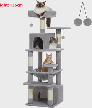 Grote Kattenboom met Krabpalen, Hangmat en Speeltjes - Meerdere Niveaus