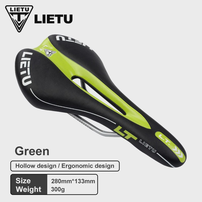 LIETU Fietzadel - Comfortabel MTB & Racefiets Zadel met Siliconen Gel Kussen en Antislip Grip
