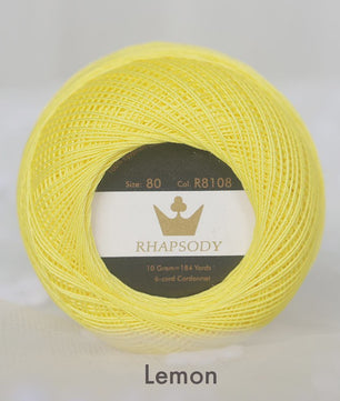 Rhapsody Garen Maat 80 - 100% Egyptisch Katoen voor Haken, Breien & Macramé - 31 Kleuren