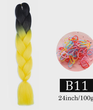 24 Inch Jumbo Braids Haarverlenging - Synthetisch Vlechtkapsel met Ombre Kleuren