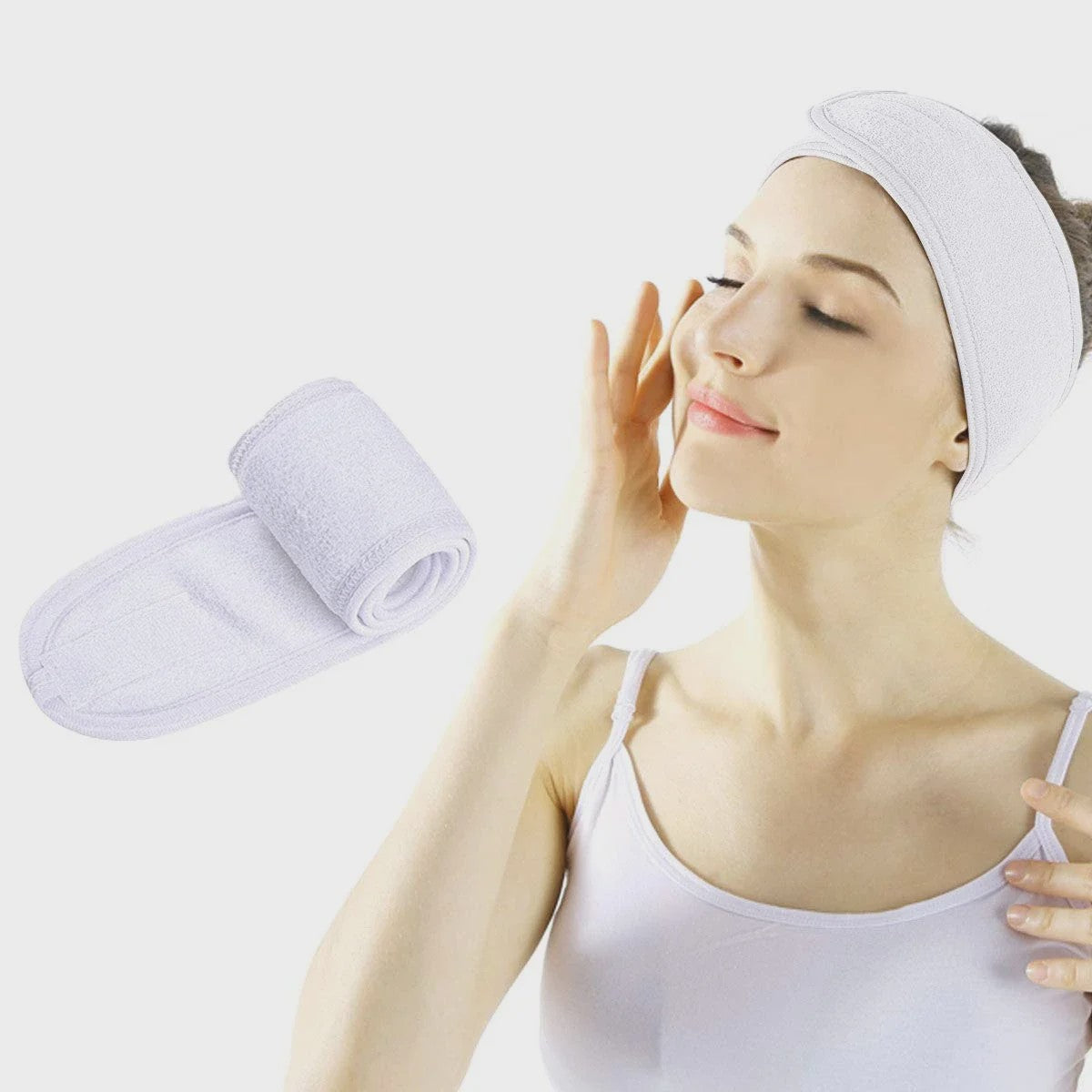 Verstelbare Make-up Haarband (5 Stuks) - Zachte Handdoekstof voor Gezichtsreiniging, Yoga & Spa
