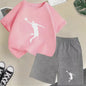 Kinder T-shirt en Short Set - Zomer Sportieve Mode met Grafische Print