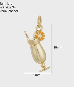 Gouden Bedeltjes Fruit & Drankjes met Zirkonia - Sieraden Maken