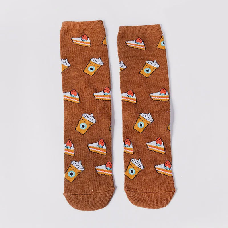 Grappige Heren Sokken met Food Prints: Avocado, Friet, Burger, Bier & Meer | Harajuku Stijl