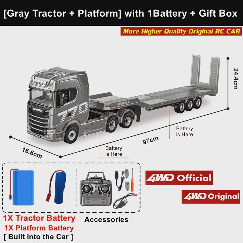 RC Tractor Truck Scania 770S 1:18 - Officieel Gelicenseerd met Licht & Geluid