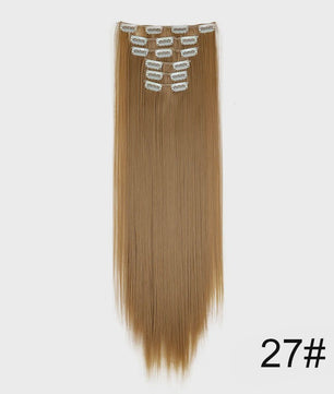Synthetische Haarverlenging Set: 6 Delen Clip-in Extensions 60cm Lang & Steil