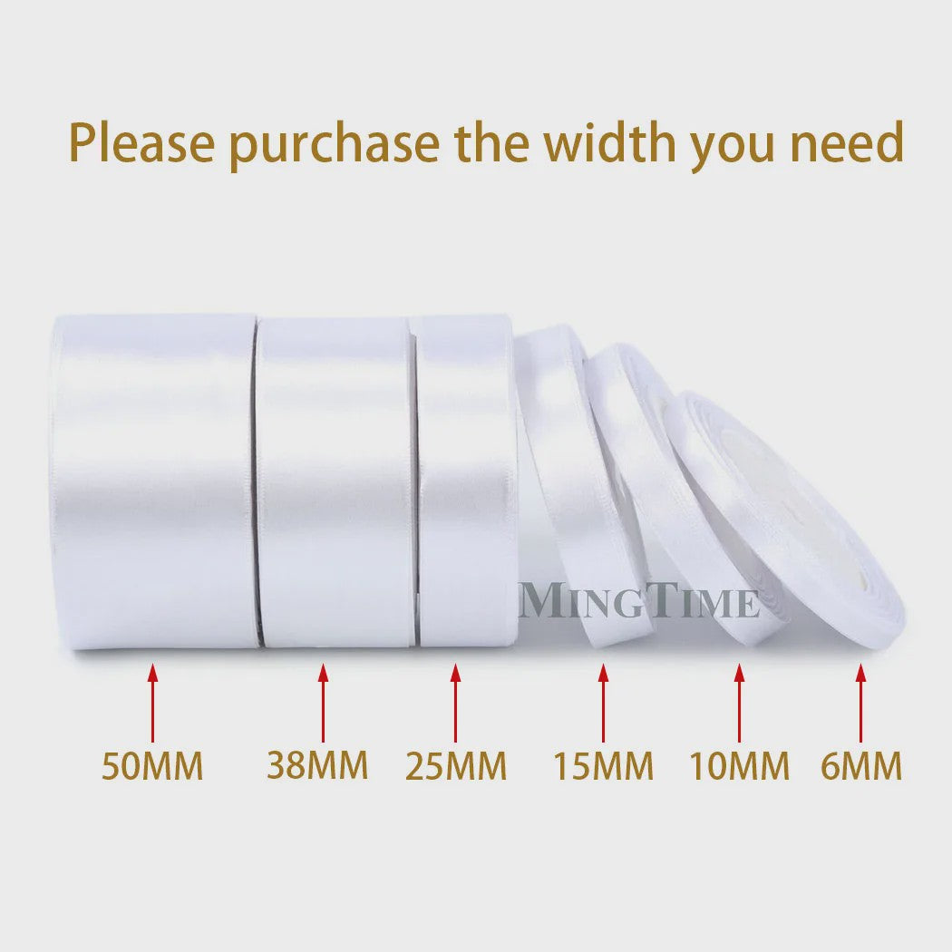 Satijnen Lint 22 Meter - Diverse Breedtes (6mm t/m 50mm) voor Decoratie & Knutselen