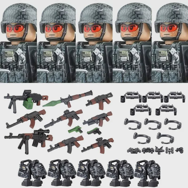 Bouwstenen Militaire Special Forces Commando Figuren met Wapens