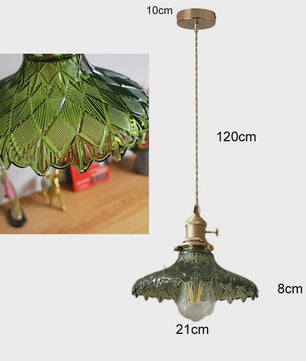 Koperkleurige Glazen Hanglamp - Stijlvolle LED Plafondlamp voor Woonkamer, Slaapkamer & Keuken