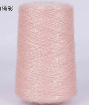 Zacht Pluche Mohair Garen met Pailletten - Kleurrijk Brei-, Haak- en Naaigaren (520g)