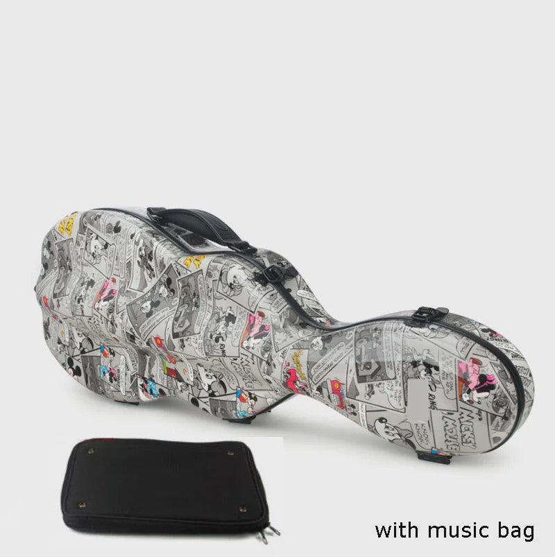 Carbon Fiber Vioolkoffer met Afneembare Tas - Dubbele Draagband & Slot
