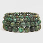 Handgemaakte Natuursteen Armbanden - Onyx & Agate Kralen - Yoga & Reiki Energie - Unisex 19cm