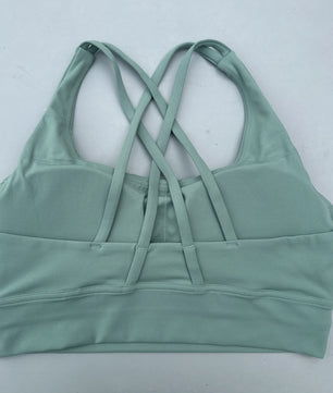 Comfortabele Sports BH met Push-Up Effect en Kruisbanden - Hoge Ondersteuning voor Yoga & Fitness