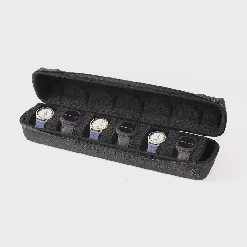 Luxe Horloge Reiskoffer - Harde Rol Organizer met Rode Voering voor 1, 2, 3, 5, 6 of 10 Horloges