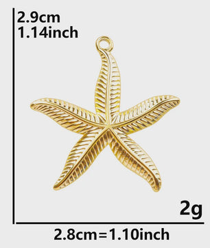 6x Goudkleurige Zee Dieren Bedeltjes Set - Schildpad, Schelp, Zeester - DIY Sieraden Maken