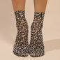 Leopard Print Korte Sokken - Zomerse Enkel Sokken met Bloemenpatroon