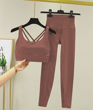 Dames Yogaset: Sport BH met Hoge Taille Legging - Squat Proof & Tummy Control