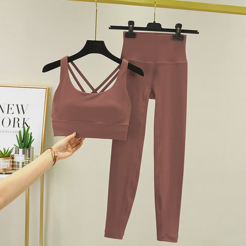 Dames Yogaset: Sport BH met Hoge Taille Legging - Squat Proof & Tummy Control