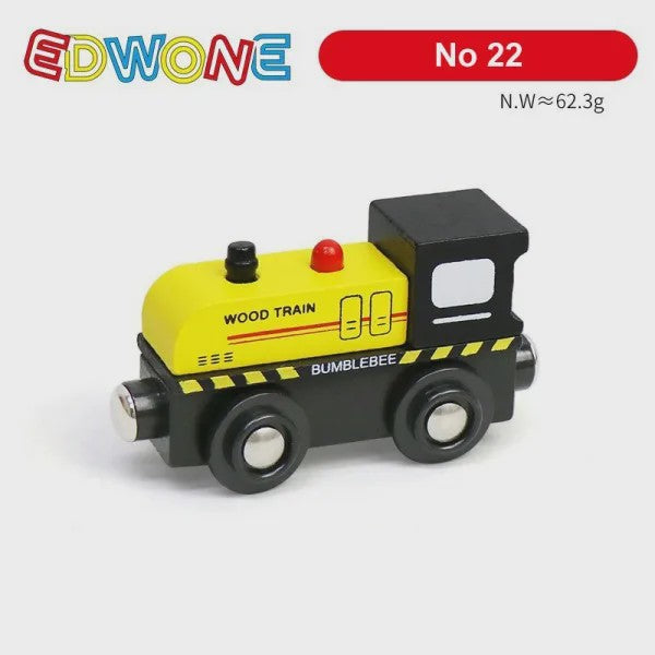Houten Magneet Treinwagon Set - Uitbreidbaar en Compatibel met Houten Spoorsystemen